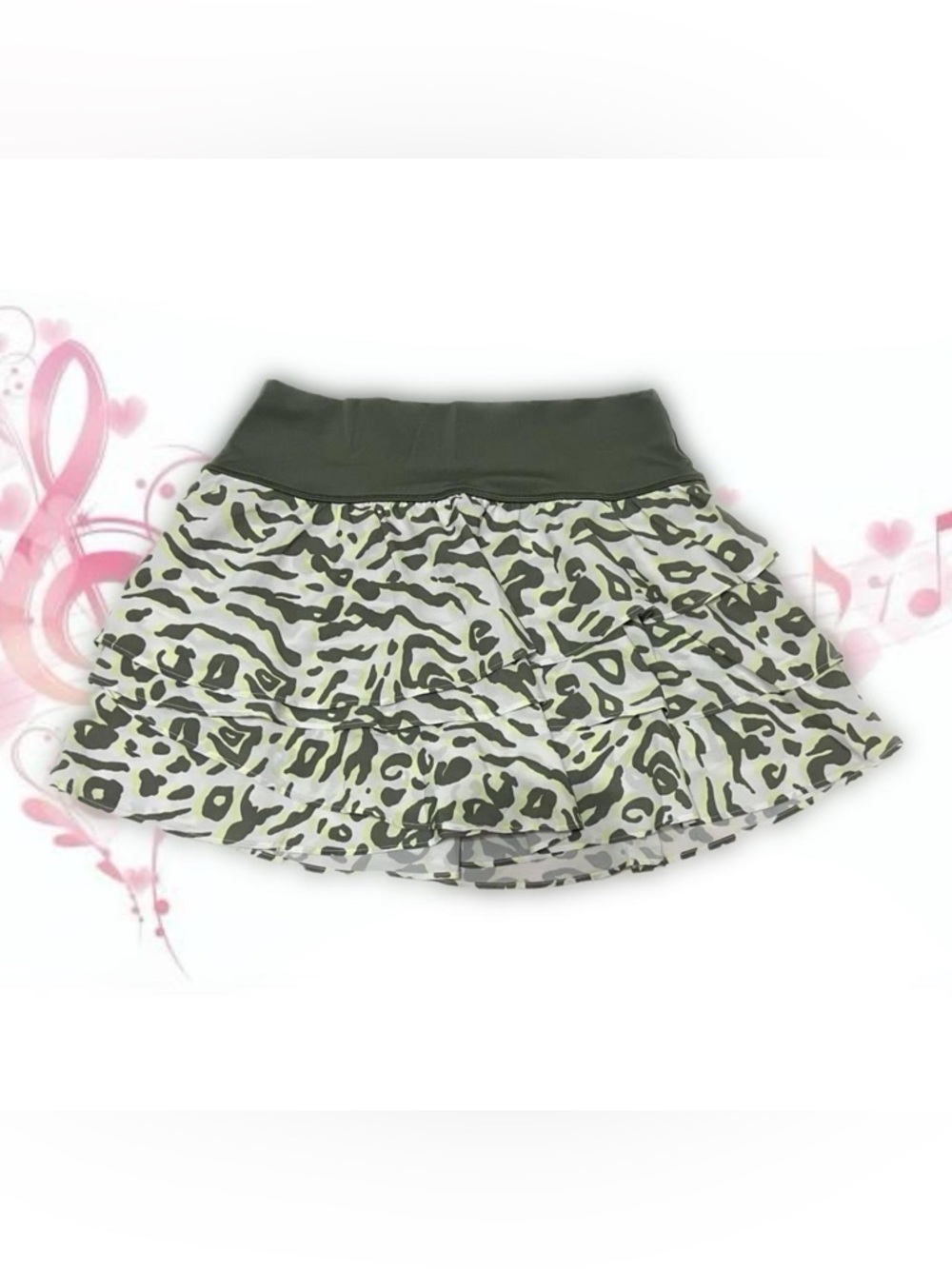 offline by aerie green cheetah print skirt